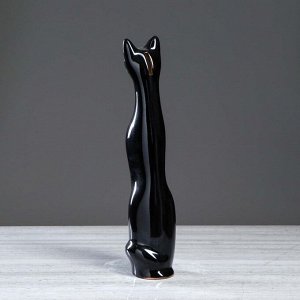 Копилка "Кот", глазурь, чёрная, 43 см