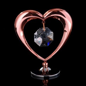 Сувенир с кристаллами Swarovski "Сердце" 6,4х5,8 см