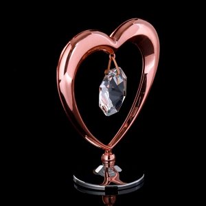 Сувенир с кристаллами Swarovski "Сердце" 6,4х5,8 см