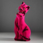 Копилка &quot;Пара котов&quot;, покрытие флок, розовая, 40 см
