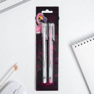 Ручки "Фламинго", 2 шт флуоресцентные чернила