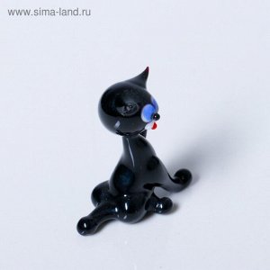 Сувенир из стекла "Кошка с поднятой лапкой" МИКС
