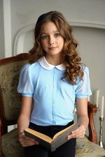 Блузка D047-23 голубая