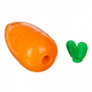 Точилка для карандашей с контейнером в форме морковки, 7,5x3,3см, пластик