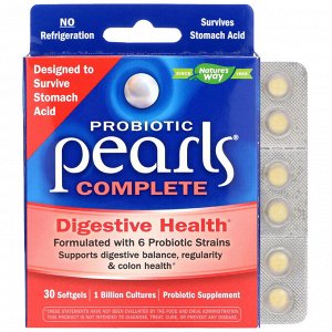 Nature&#x27 - s Way, Probiotic Pearls Complete, Digestive Health, 30 Softgels