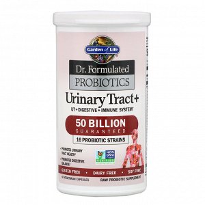 Garden of Life, Dr. Formulated Probiotics, Urinary Tract+, 60 вегетарианских капсул