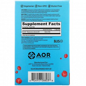 Advanced Orthomolecular Research AOR, Lava Rox, Probiotic for Oral Health, Natural Raspberry, 24 Packets, .2 oz (6 g) Each