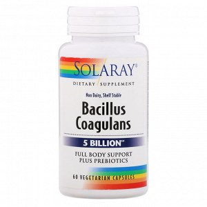 Solaray, Bacillus Coagulans, 5 Billion, 60 Vegetarian Capsules