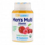 California Gold Nutrition, Поливитамины для мужчин в жевательных таблетках, без желатина, глютена. Органическое ягодное и фрукто