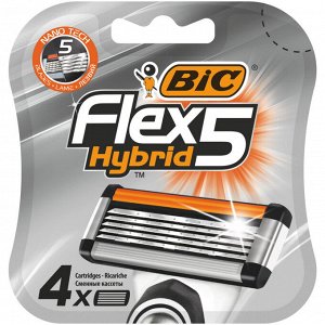 Сменные кассеты BIC Flex 5 Hybrid 4шт