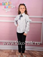 701409 Блуза с длинным рукавом и брошью ModaLora