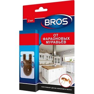 Приманка BROS от фараоновых (рыжих) муравьёв 2 шт /706863/ (1/20) НОВИНКА