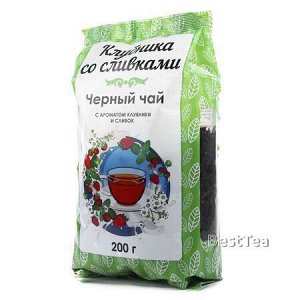 W-1101/1 Клубника со сливками черный чай м/у  уп. 200 гр