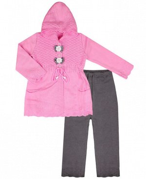 Комплект для девочки Цвет: розовый+серый