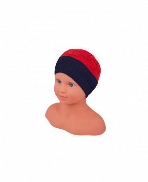 Красная шапка для мальчика Цвет: синий+красный