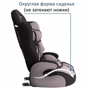 Автокресло-бустер «Прайм Isofix», группа 1-2-3, цвет серый