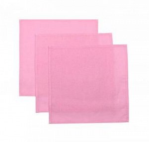 Комплект носовых платков 32*32 см, бязь однотонная, 10 шт. (Розовый цвет)