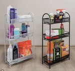 Этажерка металлическая ЛАДЬЯ 13, 3 корзины, 43х17х75,5 см
