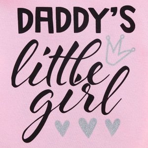 Боди Крошка Я "Daddy's girl", розовый, рост