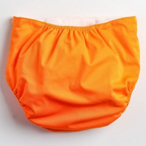Многоразовый подгузник на клепках, цвет оранжевый