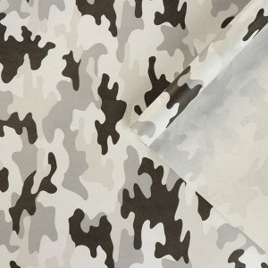 Бумага упаковочная крафт белый "Камуфляж арктик", 0,7 х 10 м