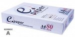 Бумага для офисной техники &quot;E- PAPER&quot; 500 л. ф.А4, класс А, 80 г, белизна 163%, яркость 96%