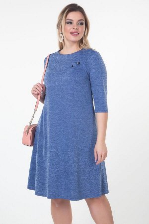 Платье Донна №16.Цвет:голубой/меланж