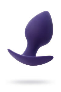 Анальная втулка, силикон, фиолетовая, 8,3 см
