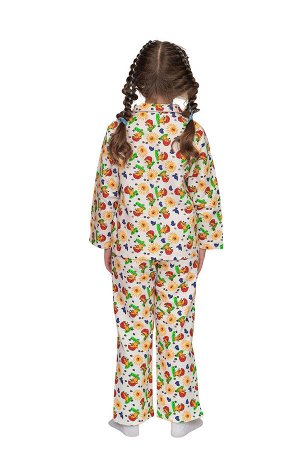 Пижама для девочки, модель 307, фланель (24 размер, Солнечный день)