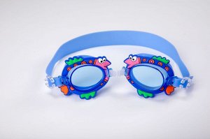 Детские очки для плавания, принт "рыбка", цвет синий