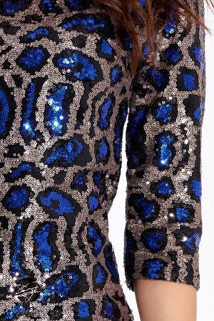 Платье мини с леопардовым принтом