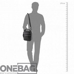 Сумка мужская ONEBAG средняя на короткой ручке и регулируемом плечевом ремне(min:975, max:1575)