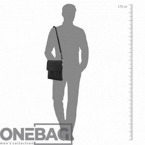 Сумка-планшет мужская ONEBAG средняя на регулируемом плечевом ремне(min:975, max:1575)