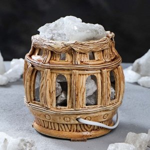Соляная лампа "Колизей", керамическое основание, 16 см, 1-2 кг