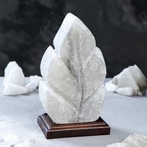 Соляная лампа "Лист резной", цельный кристалл, 20,5 см, 2-3 кг