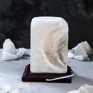 Соляная лампа "Луна", цельный кристалл, 18 см