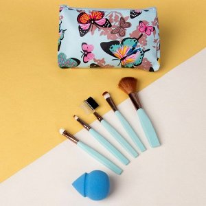 Набор для макияжа «Бабочки», 6 предметов, в чехле, цвет МИКС