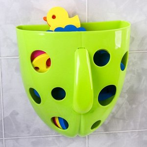 Контейнер для хранения игрушек в ванной, цвет зеленый