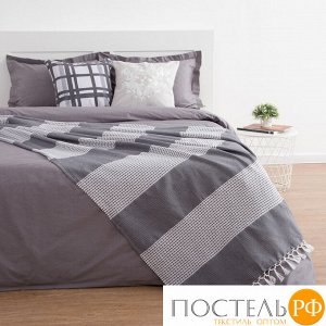 Плед-покрывало Elegance, 140х220 ± 5 см, цвет серый.