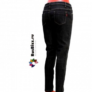 Женские утепленные джинсы C.V.B. черного цвета со светлыми переходами