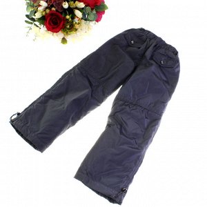 Рост 100-104. Утепленные детские штаны с подкладкой из полиэстера Rihoo графитового цвета.