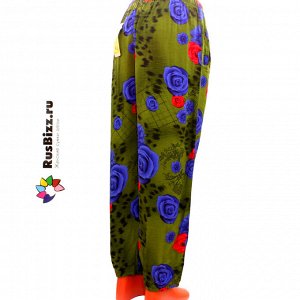 Рост 160-170. Размер 42-48. Легкие летние штаны Pattaya из бамбукового волокна с оригинальным принтом.