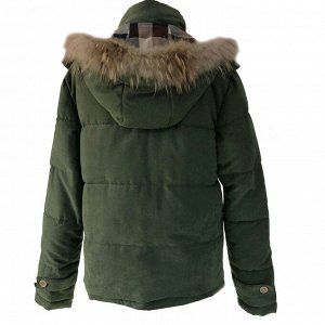 Размер 46. Современная утепленная мужская куртка Adrian цвета Army Green.