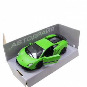 Модель машины Lamborghini Gallardo LP 570-4 Superleggera масштаб 1:32 (длинна 12см)  зеленого цвета.