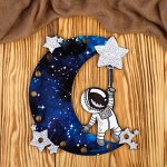 Заготовка для вязания &quot;Ловец снов цветной. Космос&quot; фанера 3мм