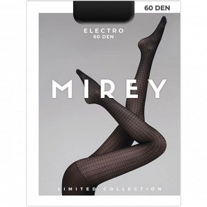 ELECTRO 60 (MIREY) тюлевые колготки с рисунком "мелкая клетка", 60 ден