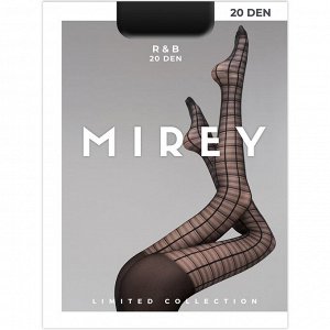 R&B 20 (MIREY) трендовые колготки с рисунком клетки, 20 ден