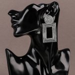 Серьги металл &quot;Афина&quot;, цвет серебро