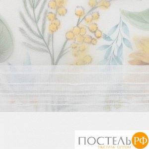 Тюль с подхватом и ламбрекеном "Солнечные цветы" 250х200см, 100% п/э, вуаль   4665410