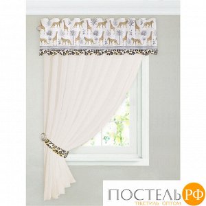 Тюль с подхватом и ламбрекеном "Beautyful kitchen" 250х200см, 100% п/э, вуаль   4665409